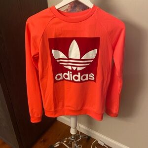 Adidas coral pink women’s  sweatshirt crew neck XS NWOT